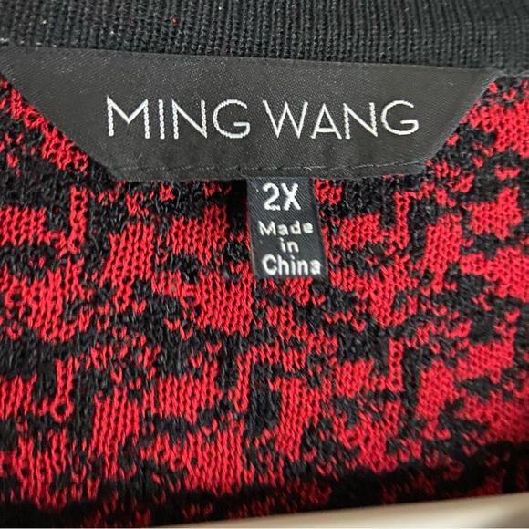 Ming Wang Braided Trim Houndstooth Tweed Jacket - Size 2X - Picture 3 of 7